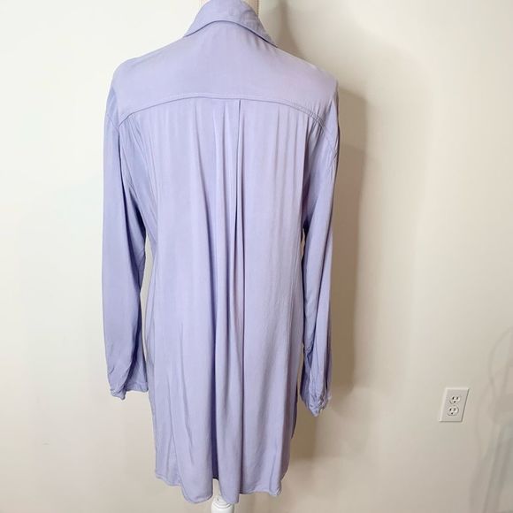 Cupio Button Down Tunic Crochet Shirt Large - Picture 6 of 10